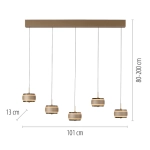 Lampa wisząca PURE FALLING RINGS 2504-97 Paul Neuhaus by Zuma