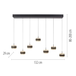 Lampa wisząca PURE FALLING RINGS 2505-18 Paul Neuhaus by Zuma