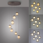 LAMPA WISZĄCA POPUP z pilotem BRĄZOWY 2587-97 Paul Neuhaus by Zuma