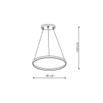 kinkiecik.pl Ring wisząca mała czarna 3000K LP-909/1P S BK Light Prestige