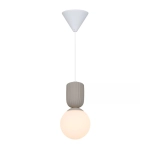 Lampa wisząca Sadie beżowa, mleczny klosz 2512603009 Nordlux