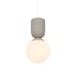 Lampa wisząca Sadie beżowa, mleczny klosz 2512603009 Nordlux