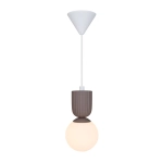 Lampa wisząca Sadie jasnobrązowa, mleczny klosz 2512603018 Nordlux
