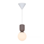 Lampa wisząca Sadie jasnobrązowa, mleczny klosz 2512603018 Nordlux