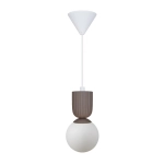 Lampa wisząca Sadie jasnobrązowa, mleczny klosz 2512603018 Nordlux