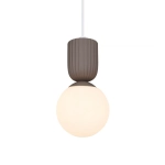 Lampa wisząca Sadie jasnobrązowa, mleczny klosz 2512603018 Nordlux