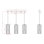 Lampa wisząca Sintra 3xGU10 czarna LP-975/3L BK LIGHT PRESTIGE