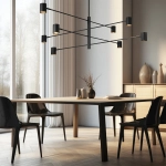 Lampa wisząca Snow 8 czarna 8xGU10 LP-731/8P BK Light Prestige