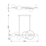Lampa wisząca TAREMI MD2448-7B-3BGD ZUMA LINE