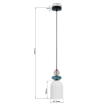 Lampa wisząca Tropea 1xE27 biała, średnia LP-2004/1P M WH LIGHT PRESTIGE