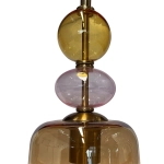 Lampa wisząca Tropea 1xE27 bursztynowa, mała LP-2004/1P S AM LIGHT PRESTIGE