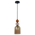 Lampa wisząca Tropea 1xE27 bursztynowa, średnia LP-2004/1P M AM LIGHT PRESTIGE