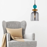 Lampa wisząca Tropea 1xE27 dymna, średnia LP-2004/1P M SM LIGHT PRESTIGE