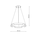 Lampa wisząca Tura 60 cm złota LED CCT LP-9786/1P 60cm GD Light Prestige