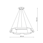 Lampa wisząca Tura 80 cm złota LED CCT LP-9786/1P 80cm GD Light Prestige