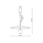 Lampa wisząca Ufo L czarna LED CCT LP-0408/1P L BK LIGHT PRESTIGE