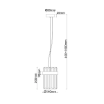 Lampa wisząca Vetro 1 złota 1xE14 LP-2910/1P GD Light Prestige