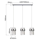 Lampa wisząca Vetro chrom 3xE14 LP-2910/3L CH Light Prestige