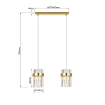 Lampa wisząca Vetro złota 2xE14 LP-2910/2L GD Light Prestige