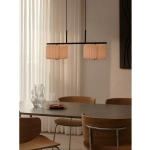 Lampa wisząca Vivienne – podwójna lampa z plisowanymi abażurami 2612243003 Nordlux