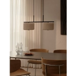 Lampa wisząca Vivienne – podwójna lampa z plisowanymi abażurami 2612243003 Nordlux