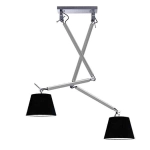 Lampa wisząca ZYTA 2 S PENDANT ALU black AZ2301+AZ2600 śr.26cm AZZARDO