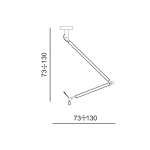 Lampa wisząca ZYTA S PENDANT złota AZ4189+AZ2597 śr. 20cm AZZARDO