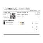 Kinkiet Lars Round Wall 3000K (dark grey) AZ4504 AZZARDO