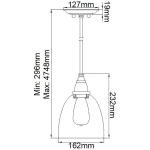 Mała lampa wisząca Matrimonio – 1 źródło światła DL-MATRIMONIO1MP Elstead Lighting