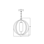 Lampa wisząca Allier – 1 źródło światła FE-ALLIER-P-S-LW Elstead Lighting