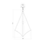 Duża lampa wisząca Nico – 1 źródło światła FE-NICO-P-L-CH Elstead Lighting