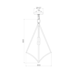 Lampa wisząca Nico – 1 źródło światła FE-NICO-P-M-CH Elstead Lighting