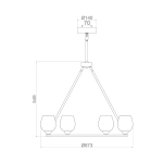Żyrandol Rubin – 6 źródeł światła FE-RUBIN6 Elstead Lighting