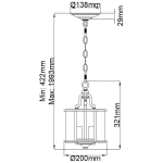 Mała lampa wisząca Gentry – 3 źródła światła – Polerowany mosiądz HK-GENTRY-P-S-PB Elstead Lighting