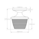 Półplafon Dublin – 1 źródło światła – Polerowany chrom QZ-DUBLIN-SF-PC Elstead Lighting