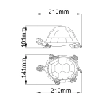 Dekoracyjna lampka w kształcie żółwia lądowego Tiffany – Wbudowany moduł LED QZ-TORTOISE-TL Elstead Lighting