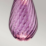 Duża lampa stołowa Lena – 2 źródła światła – Śliwkowe szkło i biały abażur LENA-TL-L-PLUM-OWSS Elstead Lighting