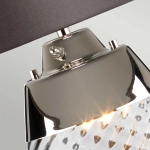 Duża lampa stołowa Lena – 2 źródła światła – Przydymione szkło i szary abażur LENA-TL-L-SMOKE Elstead Lighting