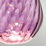 Mała lampa stołowa Lena – 2 źródła światła – Śliwkowe szkło i liliowy abażur LENA-TL-S-PLUM Elstead Lighting