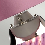 Mała lampa stołowa Lena – 2 źródła światła – Śliwkowe szkło i liliowy abażur LENA-TL-S-PLUM Elstead Lighting