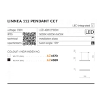 Lampa wisząca Linnea 112 Pendant CCT (white) AZ4570 AZZARDO