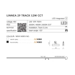 Linnea 29 Track 3Line 12W CCT (black) AZ4563 LED 12W 700lm 3000K - 6000K CCT METAL ACRYL PC AZZARDO