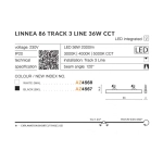 Linnea 86 Track 3Line 36W CCT (white) AZ4568 LED 36W 2000lm 3000K - 6000K CCT METAL ACRYL PC AZZARDO