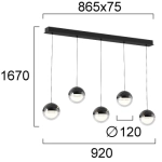 Lampa wisząca AMIATA LNV0000334 Lunaveri