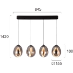 Lampa wisząca FATA LNV0002134 Lunaveri