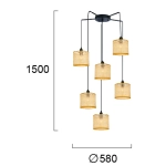 Lampa wisząca ROTO LNV0005724 Lunaveri