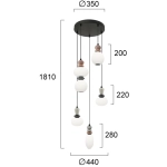 Lampa wisząca TINI LNV0007434 Lunaveri
