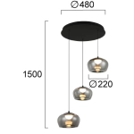 Lampa wisząca ARBOREA LNV0019334 Lunaveri