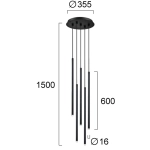 Lampa wisząca SIETE LNV0021924 Lunaveri