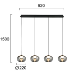 Lampa wisząca ARBOREA LNV0029334 Lunaveri